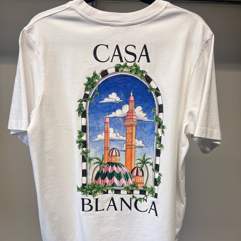 Casa Blanca Vue De Damas Printed T-Shirt White